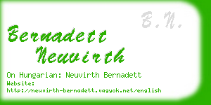 bernadett neuvirth business card